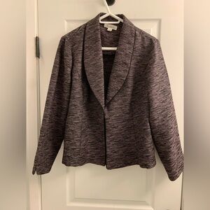 Shawl Collar Heathered Purple-Black Jacket